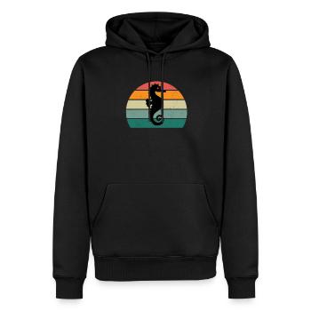 Seahorses Water Sea Ocean Swimming Horses - Men’s Premium Organic Hoodie - black - Front - Nico (187cm)