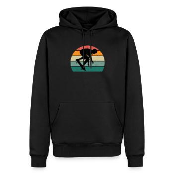 skatboarden skatboarder skatboarderin skatboard - Männer Premium Bio Hoodie - Schwarz - Vorne - Nico (187cm)