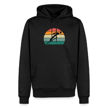 Skispringer Schanze Sprungschanze Skispringen Ski - Männer Premium Bio Hoodie - Schwarz - Vorne - Nico (187cm)
