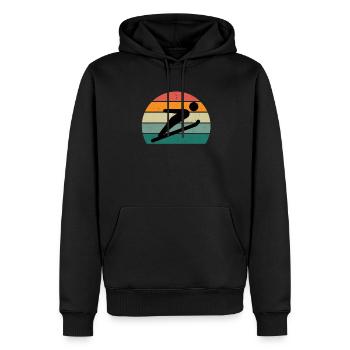 Ski jump Ski jump Ski jump Ski jumping Ski - Men’s Premium Organic Hoodie - black - Front - Nico (187cm)