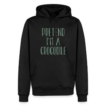 Drôle de faire semblant d’être un costume de crocodile pour Halloween - Sweat à capuche Premium bio Homme - noir - Devant - Nico (187cm)