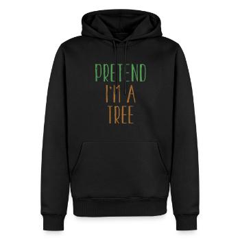 Drôle de faire semblant que je suis costume d’arbre pour Halloween - Sweat à capuche Premium bio Homme - noir - Devant - Nico (187cm)