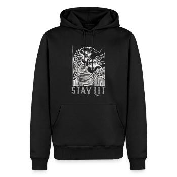 Skeleton Bones Tarot Card Occult Stay Gothic - Männer Premium Bio Hoodie - Schwarz - Vorne - Nico (187cm)