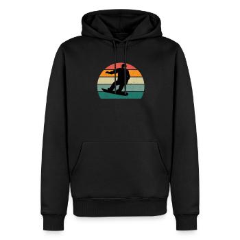 Snowboard Snowboarder Snowboarder Slope Snow - Men’s Premium Organic Hoodie - black - Front - Nico (187cm)