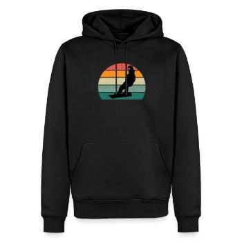 Snowboard Snowboarder Snowboarder Slope Snow - Men’s Premium Organic Hoodie - black - Front - Nico (187cm)