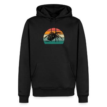 Spiders Spider web web arachnid legs 8 spider - Men’s Premium Organic Hoodie - black - Front - Nico (187cm)