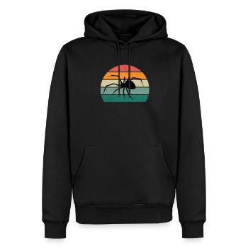 Spiders Spider web web arachnid legs 8 spider - Men’s Premium Organic Hoodie - black - Front - Nico (187cm)