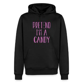 Drôle de faire semblant que je suis candy costume pour Halloween - Sweat à capuche Premium bio Homme - noir - Devant - Nico (187cm)