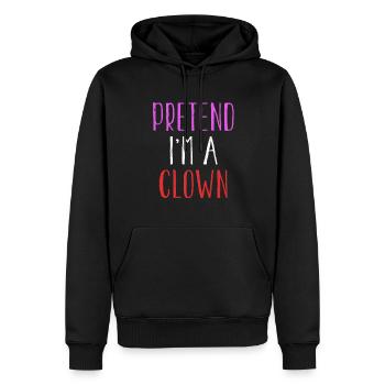Drôle de faire semblant que je suis clown Costume pour Halloween - Sweat à capuche Premium bio Homme - noir - Devant - Nico (187cm)