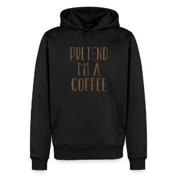 Funny Pretend I'm Coffee Costume For Halloween - Männer Premium Bio Hoodie - Schwarz - Vorne - Nico (187cm)