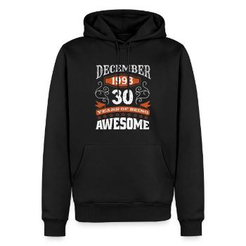 Vintage December 1993 30 Year Old Birth Awesome - Männer Premium Bio Hoodie - Schwarz - Vorne - Nico (187cm)
