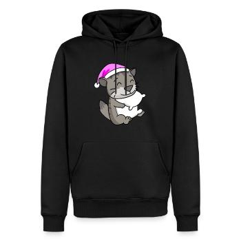 Katze Katzenrasse Sibirische Katze - Männer Premium Bio Hoodie - Schwarz - Vorne - Nico (187cm)