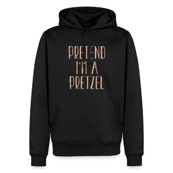 Funny Pretend I'm Pretzel Costume For Halloween - Men’s Premium Organic Hoodie - black - Front - Nico (187cm)
