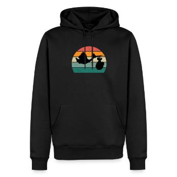 Cigogne Cigogne Bébé Enfants Enfant Bec Cigogne - Sweat à capuche Premium bio Homme - noir - Devant - Nico (187cm)