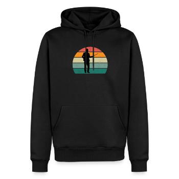 studieren student studium abschluss bachelor uni - Männer Premium Bio Hoodie - Schwarz - Vorne - Nico (187cm)