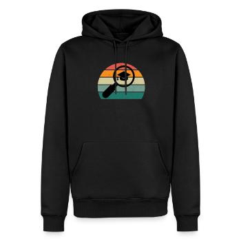 study student degree bachelor university - Men’s Premium Organic Hoodie - black - Front - Nico (187cm)