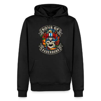 Paderborn Biker Geschenk fils de Paderborn Heimat - Sweat à capuche Premium bio Homme - noir - Devant - Nico (187cm)