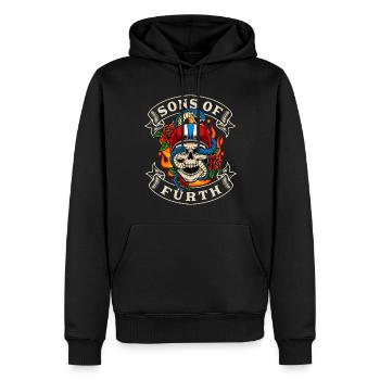 Fürth Biker Geschenk fils de Fürth Heimat - Sweat à capuche Premium bio Homme - noir - Devant - Nico (187cm)