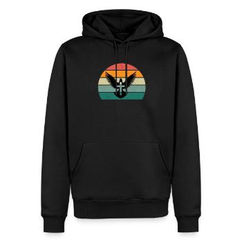 taube taubenfeder taubenflug taubenscharr tauben - Männer Premium Bio Hoodie - Schwarz - Vorne - Nico (187cm)