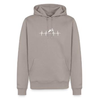 tatoo tattoos tattoowierer tattowierer körperkunst - Männer Premium Bio Hoodie - Taupe - Vorne - Nico (187cm)