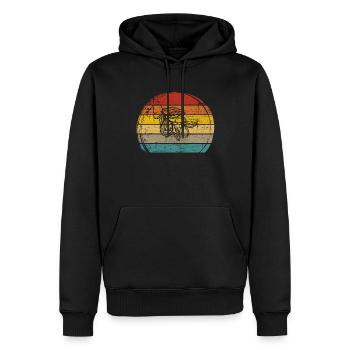Huile d’olive Retro Vegetarian Idée cadeau - Sweat à capuche Premium bio Homme - noir - Devant - Nico (187cm)