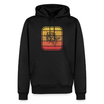 Huile d’olive Retro Vegetarian Idée cadeau - Sweat à capuche Premium bio Homme - noir - Devant - Nico (187cm)