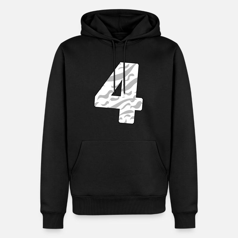 4 - Männer Premium Bio Hoodie - Schwarz
