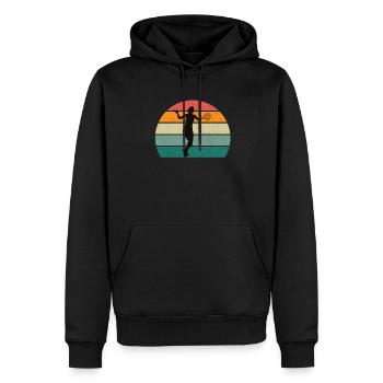tennis player tennis player tennis club tennis - Men’s Premium Organic Hoodie - black - Front - Nico (187cm)