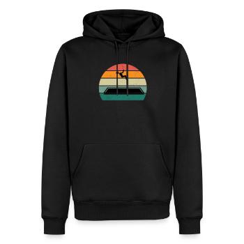 Trampoline jumper Trampoline jumper Trampoline - Sweat à capuche Premium bio Homme - noir - Devant - Nico (187cm)