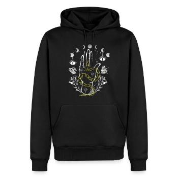 Occult Vintage Tarot Witch Goblincore Halloween - Männer Premium Bio Hoodie - Schwarz - Vorne - Nico (187cm)
