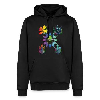 Occult Art Plants Goblincore Gothic Halloween - Männer Premium Bio Hoodie - Schwarz - Vorne - Nico (187cm)
