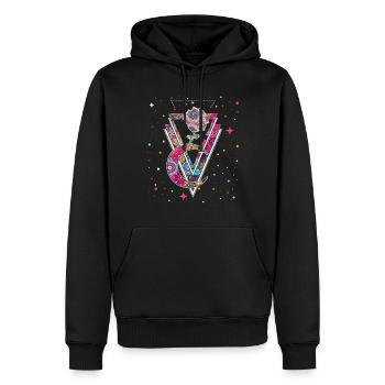 Occult Vintage Rose Moon Gothic Halloween - Männer Premium Bio Hoodie - Schwarz - Vorne - Nico (187cm)
