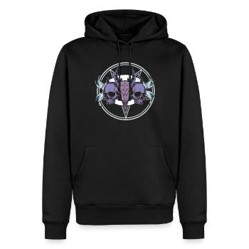 Occult Satanic Wendigo Bone Gothic Halloween - Männer Premium Bio Hoodie - Schwarz - Vorne - Nico (187cm)