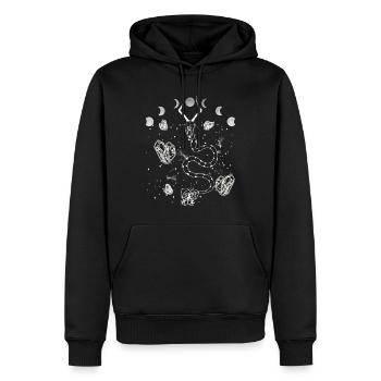 Occult Vintage Tarot Stars Goblincore Halloween - Männer Premium Bio Hoodie - Schwarz - Vorne - Nico (187cm)