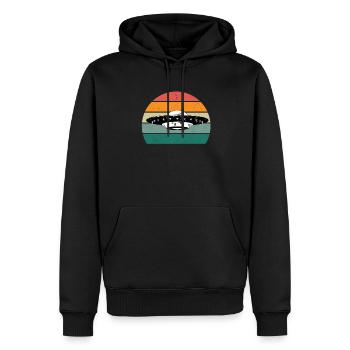 Aliens Alien Weltraum Weltall Fliegende Ufos UFO - Männer Premium Bio Hoodie - Schwarz - Vorne - Nico (187cm)