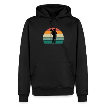 Joueur de tuba Joueur de tuba instrument de cuivre tuba - Sweat à capuche Premium bio Homme - noir - Devant - Nico (187cm)