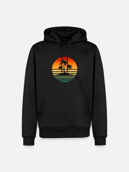 Voyageurs Voyageurs Vacanciers Vacances - Sweat à capuche Premium bio Homme - noir