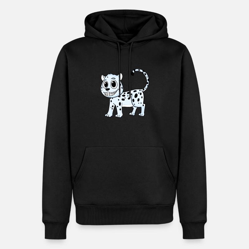 Léopard des neiges Léopard - Sweat à capuche Premium bio Homme - noir