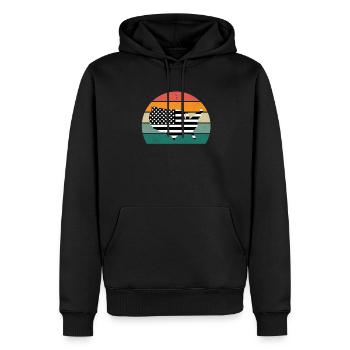 Vereinigte Staaten Amerikaner Amerikanerin USA - Männer Premium Bio Hoodie - Schwarz - Vorne - Nico (187cm)