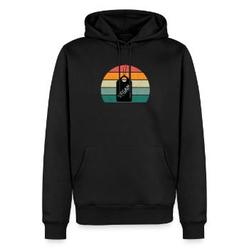 Veganer Veganerin Vegetarier Vegetarierin Pflanze - Männer Premium Bio Hoodie - Schwarz - Vorne - Nico (187cm)