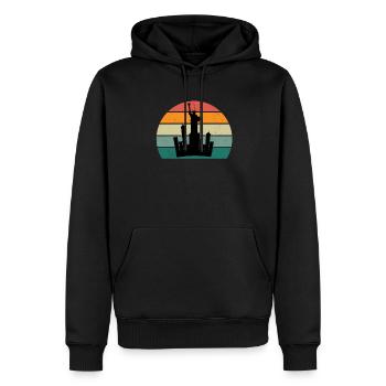 Vereinigte Staaten Amerikaner Amerikanerin USA - Männer Premium Bio Hoodie - Schwarz - Vorne - Nico (187cm)