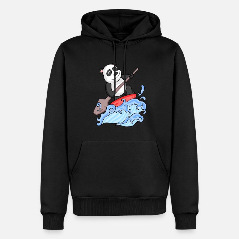Stand Up Paddle Panda - Sweat à capuche Premium bio Homme - noir