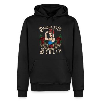 Berlin Frau Geschenk filles de Berlin Frauen - Sweat à capuche Premium bio Homme - noir - Devant - Nico (187cm)