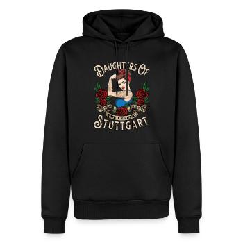 Stuttgart Frau Geschenk daughters of Stuttgart - Männer Premium Bio Hoodie - Schwarz - Vorne - Nico (187cm)
