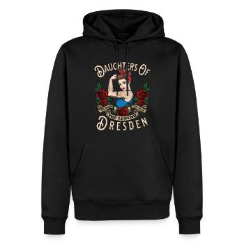 Dresden Frau Geschenk filles de Dresden Frauen - Sweat à capuche Premium bio Homme - noir - Devant - Nico (187cm)