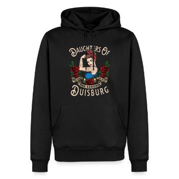Duisburg Frau Geschenk filles de Duisburg - Sweat à capuche Premium bio Homme - noir - Devant - Nico (187cm)