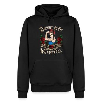 Wuppertal Frau Geschenk filles de Wuppertal - Sweat à capuche Premium bio Homme - noir - Devant - Nico (187cm)