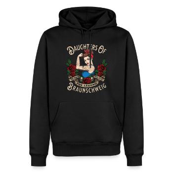 Braunschweig Frau filles de Braunschweig - Sweat à capuche Premium bio Homme - noir - Devant - Nico (187cm)