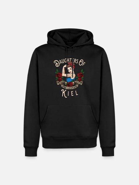 Kiel Frau Geschenk daughters of Kiel Frauen - Männer Premium Bio Hoodie - Schwarz