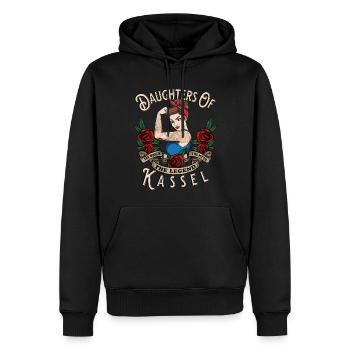 Kassel Frau Geschenk filles de Kassel Frauen - Sweat à capuche Premium bio Homme - noir - Devant - Nico (187cm)